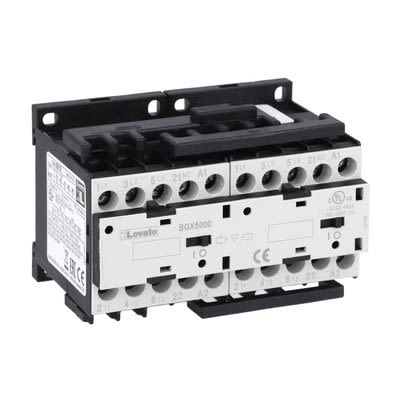 Lovato BGR12 Contactor, 230 V Coil, 12 A, 5 kW, 690 V [11BGR1201A23060]; 274-0451