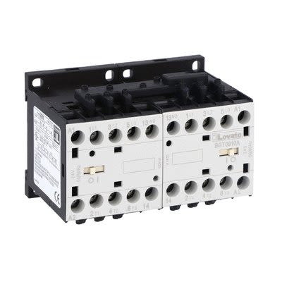 Lovato BGT09 Reversing Contactor, 220 V ac Coil, 3-Pole, 9 A, 5 kW, 1NO, 690 V [11BGT0910A22060]; 274-0461