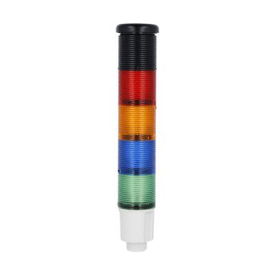 Lovato 8TL4 Series Blue, Green, Orange, Red Electronic Sounder Signal Tower, 4 Lights, 24 V dc, Built-In [8LT4K07BG]; 274-0597