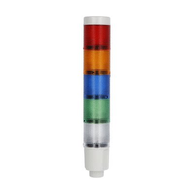 Lovato 8TL4 Series Blue, Green, Orange, Red, White Signal Tower, 5 Lights, 24 V dc, Built-In [8LT4K08BG]; 274-0598