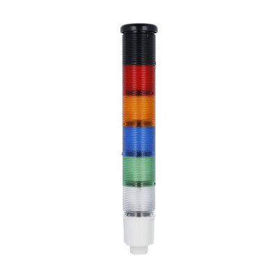Lovato 8TL4 Series Blue, Green, Orange, Red, White Electronic Sounder Signal Tower, 5 Lights, 24 V dc, Built-In [8LT4K09BG]; 274-0599