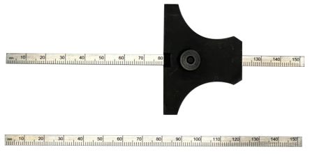 RS PRO 134mm Metric Depth Gauge, Steel, 47g [0]; 274-1083
