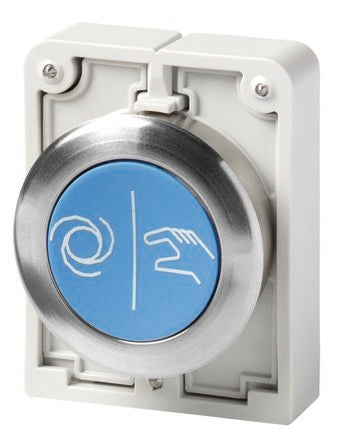 Eaton RMQ Titan M30 Series Push Button, Momentary, 30.5mm Cutout, IP66, IP67, IP69K [182967 M30C-FD-B-X217]; 274-1142