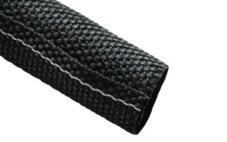 Tenneco Expandable Braided Polyester Black Protective Sleeving, 8mm Diameter, 100m Length, 2000FR Series [ROUNDIT-2000-FR-8MM-BLACK]; 274-2748