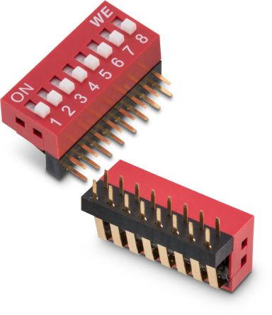 Wurth Elektronik 1 Way Through Hole DIP Switch SPST, Raised Actuator [418217270903A]; 274-3357