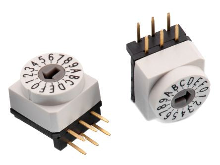 Wurth Elektronik WS-ROTU, 16 Position, BCD Rotary Switch, 150mA, THT [428427320916]; 274-3365