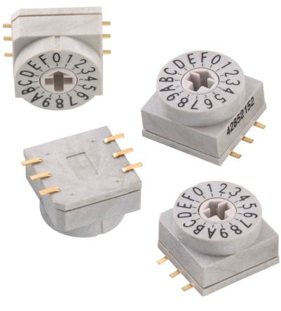 Wurth Elektronik WS-ROSV, 16 Position, BCD Rotary Switch, 150mA, SMT [428521520816]; 274-3371