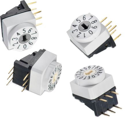 Wurth Elektronik WS-ROTU, 10 Position, BCD Rotary Switch, 150mA, THT [429427320910]; 274-3384