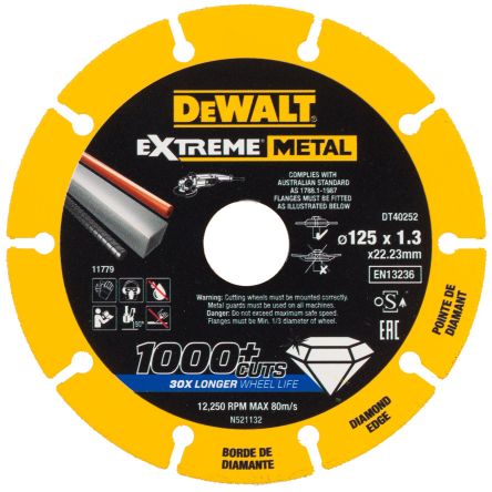 DeWALT Metal 125mm Cutting Length, Pack of 1 [DT40252-QZ]; 274-4690