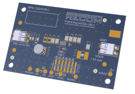 Recom Evaluation Module DC-DC Converter for RPX-1.5Q for RPX-1.5Q Buck Regulator Module [RPX-1.5Q-EVM-1]; 274-5249