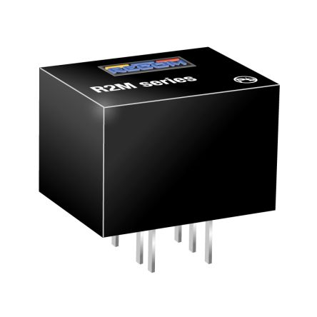 Recom R2M DC-DC Converter, 12V dc/ 167mA Output, 4.5 → 18 V dc, 9 → 36 V dc, 18 → 75 V dc Input, [R2M-2412S]; 274-5281
