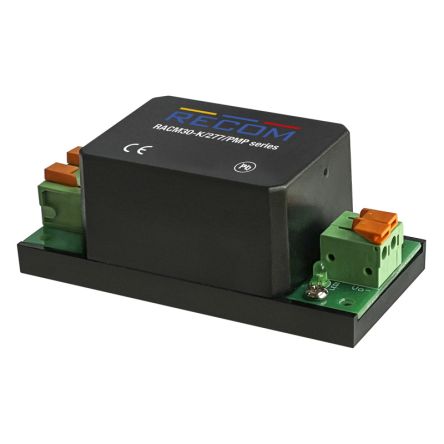Recom DIN Rail Mounting Kit, for use with Panel Mount AC/DC Modules, RACM30-K/277/PMP Series [R-DR/CLIP]; 274-5410