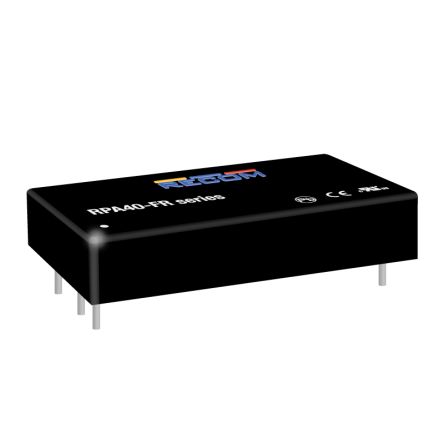 Recom RPA40-FR DC-DC Converter, 5V dc/ 8A Output, 36 → 160 V dc Input, 40W, Through Hole, +105°C Max Temp -40°C [RPA40-11005SFR]; 274-5481