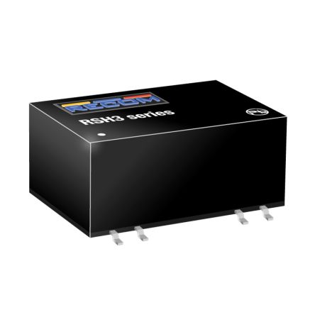 Recom RSH3 DC-DC Converter, ±12V dc/ ±125mA Output, 9 → 18 V dc Input, 3W, Surface Mount, +81°C Max Temp -40°C [RSH3-1212D/H2]; 274-5501