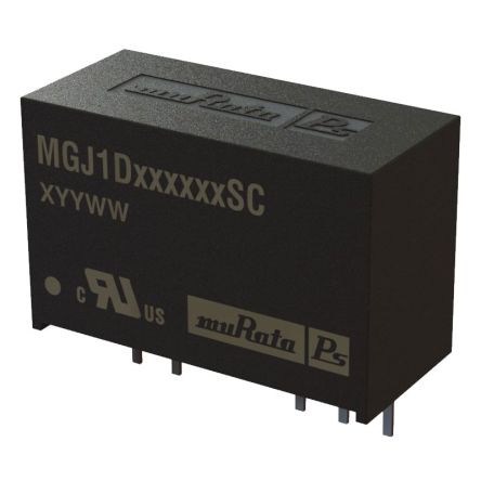 Murata Power Solutions MGJ1 DC-DC Converter, 6V dc/ 111mA Output, 10.8 → 13.2 V dc Input, 1W, Through Hole, [MGJ1D120603SC]; 274-5516