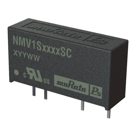 Murata Power Solutions NMV1 DC-DC Converter, 5V dc/ 200mA Output, 4.5 → 5.5 V dc Input, 1W, Through Hole, +115°C [NMV1S0505SC]; 274-5604