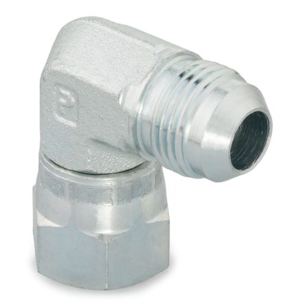 Parker Elbow 90° Male 37° JIC Flare to Female 37° JIC Flare Swivel, 10 C6X-S [10 C6X-S]; 274-5606