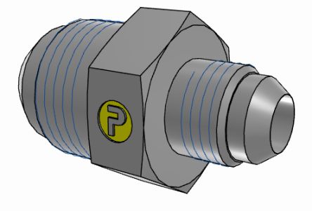 Parker Hydraulic Union Straight Threaded Adaptor UNF 7/8-14 Male to UNF 9/16-18 Male, 10-6HMTXS [10-6HMTXS]; 274-5631
