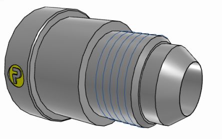 Parker Hydraulic Union Straight Threaded Adaptor UNF 7/8-14 Female to UNF 9/16-18 Male, 10-6TRTXS [10-6TRTXS]; 274-5633