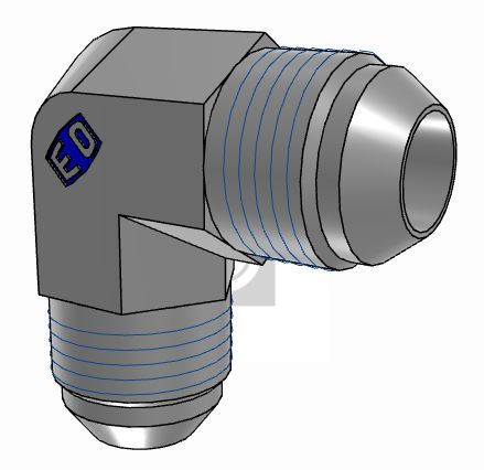 Parker Hydraulic Elbow Compression Tube Fitting UNF 7/8-14 Male to UNF 7/8-14 Male, 10EMTXS [10EMTXS]; 274-5639