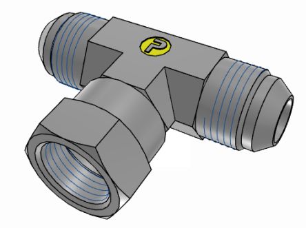 Parker Hydraulic End Nut UNF 7/8-14 Male to UNF 7/8-14 Female, 10S6MXS [10S6MXS]; 274-5655