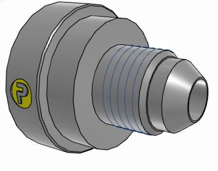 Parker Hydraulic Straight Threaded Reducer UNF 1 1/16-12 Female to UNF 1/2-20 Male, 12-5TRTXS [12-5TRTXS]; 274-5672