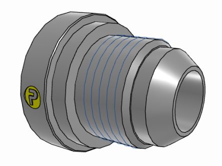Parker Straight Female 37° JIC Flare No Nut to Male 37° JIC Flare, 16-10TRTXS [16-10TRTXS]; 274-5718