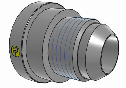 Parker Hydraulic Straight Threaded Reducer UNF 1 5/8-12 Female to UNF 1 1/16-12 Male, 20-12TRTXS [20-12TRTXS]; 274-5762