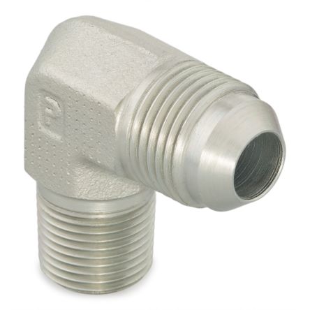 Parker Elbow 90° Male 37° JIC Flare to Male NPT/NPTF, 20-24 CTX-S [20-24 CTX-S]; 274-5772