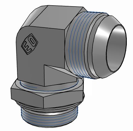Parker Hydraulic Male Stud M42 Male to UNF 1 5/8-12 Male, 20M42C8OMXS [20M42C8OMXS]; 274-5785
