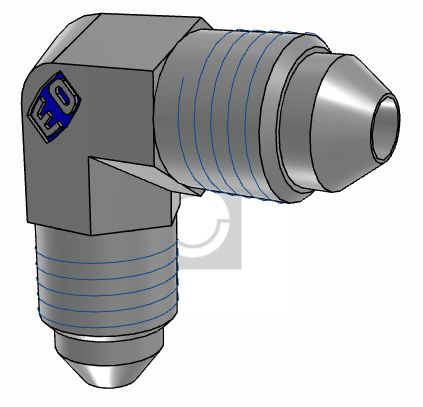 Parker Hydraulic Elbow Compression Tube Fitting UNF 7/16-20 Male to UNF 7/16-20 Male, 4EMTXS [4EMTXS]; 274-5835