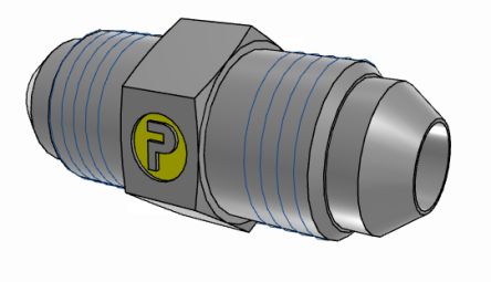 Parker Hydraulic Straight Threaded Union UNF 1/2-20 Male to UNF 1/2-20 Male, 5HMTXS [5HMTXS]; 274-5868