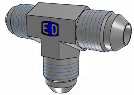 Parker Hydraulic Union Tee Compression Tube Fitting UNF 1/2-20 Male to UNF 1/2-20 Male, 5JMTXS [5JMTXS]; 274-5869
