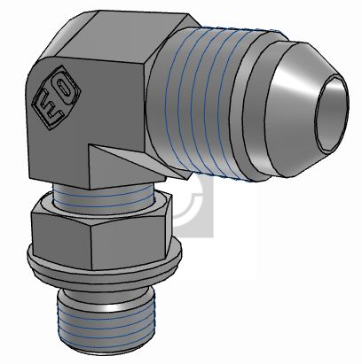 Parker Hydraulic Male Stud M10 Male to UNF 1/2-20 Male, 5M10C8OMXS [5M10C8OMXS]; 274-5870