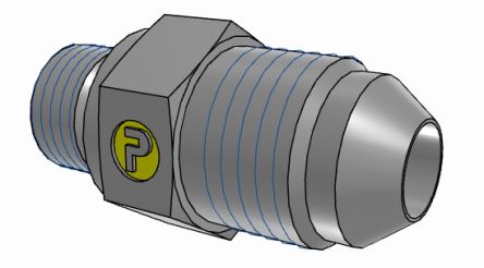 Parker Hydraulic Male Stud M10 Male to UNF 1/2-20 Male, 5M10F82EDMXS [5M10F82EDMXS]; 274-5871