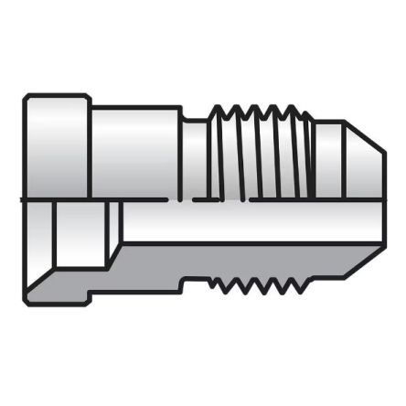 Parker Straight Female 37° JIC Flare No Nut to Male 37° JIC Flare, 6-4 TRTX-S [6-4 TRTX-S]; 274-5888