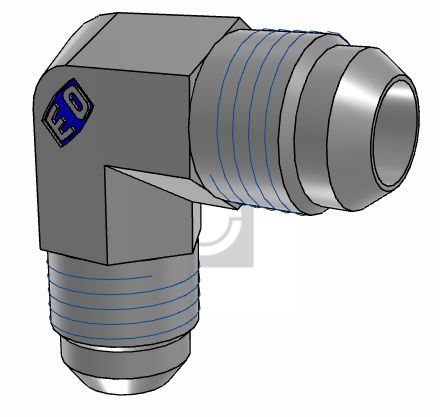 Parker Hydraulic Elbow Compression Tube Fitting UNF 9/16-18 Male to UNF 9/16-18 Male, 6EMTXS [6EMTXS]; 274-5906