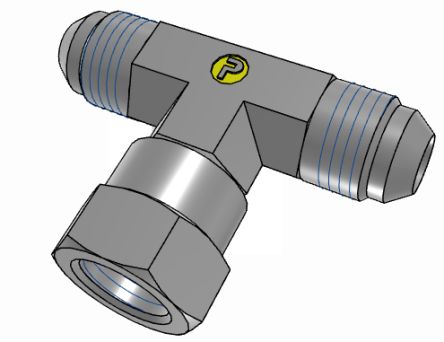 Parker Hydraulic Male Stud UNF 9/16-18 Male to UNF 9/16-18 Female, 6S6MXS [6S6MXS]; 274-5923