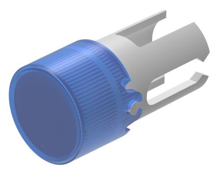 EAO Blue Round Push Button Lens for Use with Push Button [19-931.6]; 274-8344