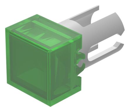 EAO Green Square Push Button Lens for Use with Push Button [19-951.5]; 274-8347