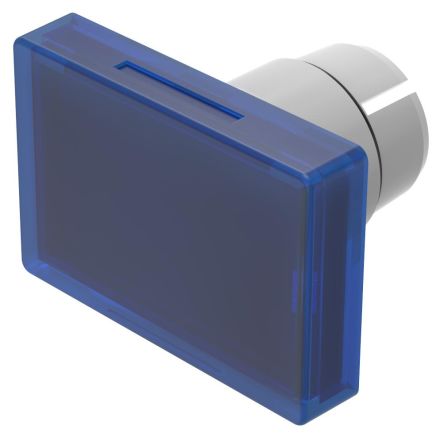 EAO Blue Rectangular Push Button Lens for Use with Push Button [22-903.6]; 274-8349