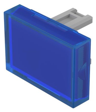 EAO Blue Rectangular Push Button Lens for Use with Push Button [31-901.6]; 274-8355