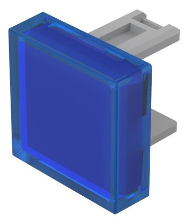 EAO Blue Square Push Button Lens for Use with Push Button [31-953.6]; 274-8365
