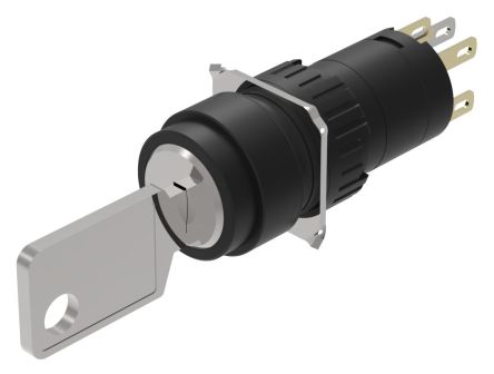 EAO IP65 Key Switch, 1 NC / 1 NO, 5A 2-Way [51-235.022D]; 274-8380