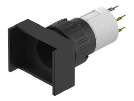EAO Pushbutton Actuator for Use with Illuminated Pushbutton [51-421.036]; 274-8383