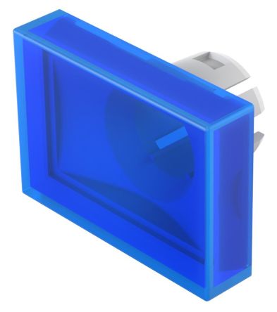 EAO Blue Rectangular Push Button Lens for Use with Push Button [51-903.6]; 274-8389