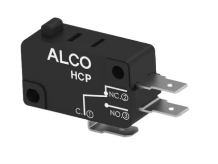 TE Connectivity Pin Plunger Snap Action Micro Switch, Quick Connect Terminal, 16A, SPDT [HCP16DTD0L04]; 274-8417