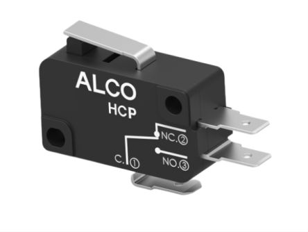 TE Connectivity Short Lever Snap Action Micro Switch, Quick Connect Terminal, 20A, SPDT [HCP20DTD1H04]; 274-8441