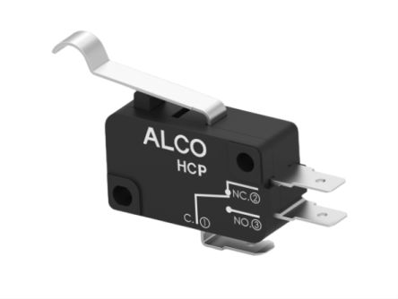 TE Connectivity Simulated Roller Lever Snap Action Micro Switch, Quick Connect Terminal, 20A, SPDT [HCP20DTD4H04]; 274-8446