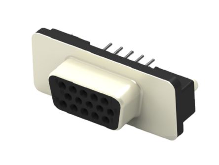 TE Connectivity 2317171 15 Way Through Hole D-sub Connector Receptacle, 2.29mm Pitch, with Through Hole [2317171-1]; 274-8564